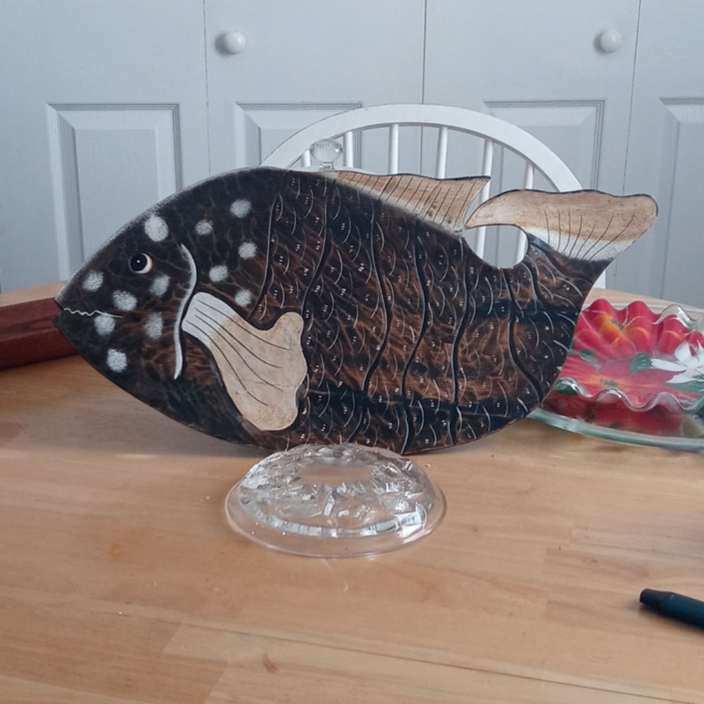 Hand carved wooden fish